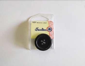 Пуговица Hemline "Basic" d = 28 мм коричневый (2 шт/уп)