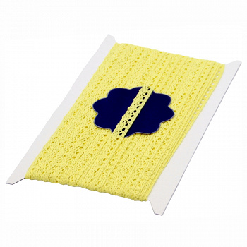 Кружевная лента «Рукоделие» KL-1001/5 10мм х 10м (цвет: желтый)