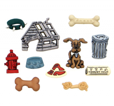 Набор декоративных пуговиц «Dress It Up» 4237 Тяжелая жизнь