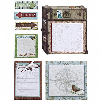 Набор тэгов-ярлычков на клейкой основе: Путешествие, Tim Coffey