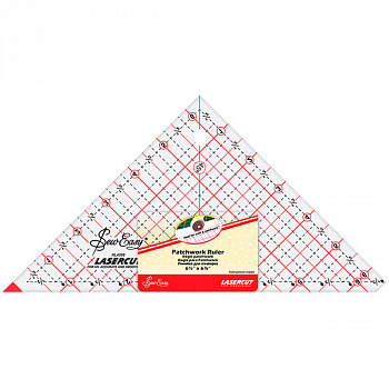 Линейка-треугольник с углом 90*, градация в дюймах, 6 1/2" x 6 7/8" 