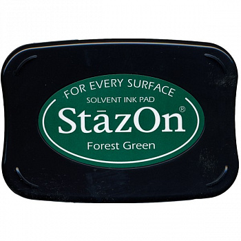 Подушечка чернильная Tsukineko "StazOn" 96х67мм, цвет: Зеленый лес