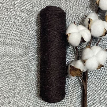 Шпагат хлопковый крученый 3мм (коричневый) 100м