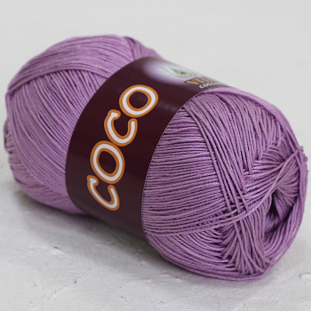 Коко (VITA Cotton), пряжа для ручного вязания (3869, сирень)