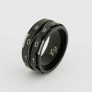 Счетчик рядов кольцо KnitPro, размер 7 (внутр.диам.17,3мм), черный 10865