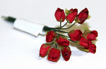 Декоративный букетик "Рукоделие" DKB055A  Розы (красный)