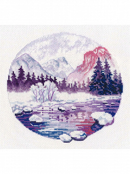 Набор для вышивания «Овен» 1299 Сиреневые сны,15*15 см