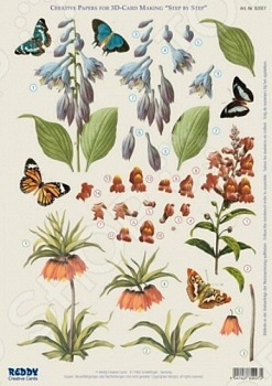 Аппликация бумажная  вырубная  для объемных рисунков, 210х297 мм