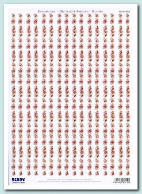 Фон бумажный для аппликаций  210х297мм ,Красные розы