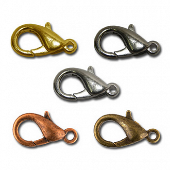 Замок для бус "Zlatka" DB-02/5 карабин большой 14 мм, №05 под медь (5 шт./упак.)