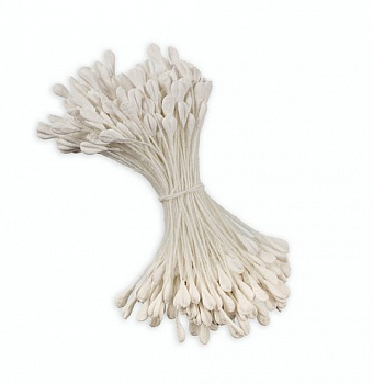 Тычинки для искусственных цветов "Fiorico" TIC/NSM-1, белый  2,5мм*160шт.