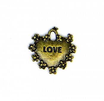 Металлические шармы "Рукоделие" MPR011 Любовь, 15х15мм