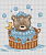 Набор для вышивания «Luca-S» B1038 Медвежонок,15 х 15 см
