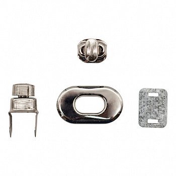 Замок 818-013 размер 20*34 мм никель упак/10 шт.