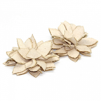 Цветы из мешковины "Рукоделие" FLB-10 (2шт.) d-10,5см.