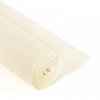 Гофрированная бумага GOF-180 «Blumentag» 50 см, рулон 2,5 м, цв.603 слоновая кость