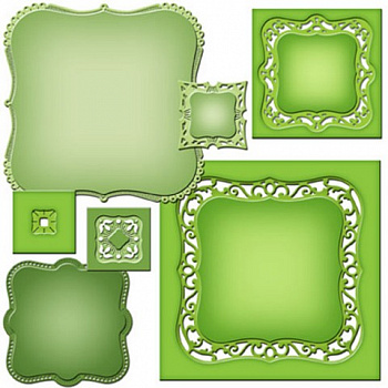 Набор ножей Spellbinders® Nestabilities® "Величественные ярлыки 1"