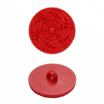 Пуговица в тубе 55945  на ножке 28мм цвет красный 12шт.