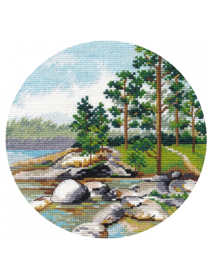 Набор для вышивания «Овен» 1298 Берег Ладоги,15*15 см