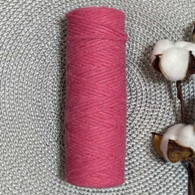 Шпагат хлопковый крученый 3мм (розовый) 100м