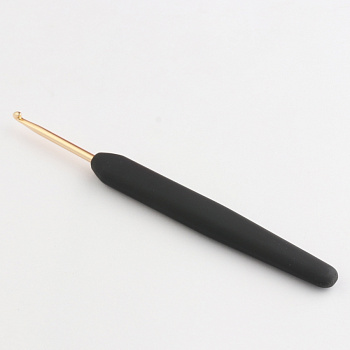 Крючок алюминиевый для вязания с эргономичной черной ручкой, золотистый цвет, 3,25 мм, KniPro, 30895