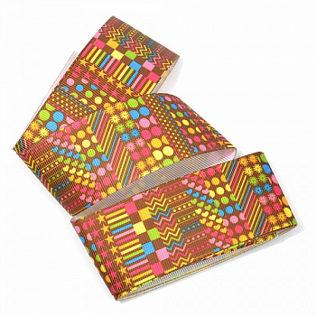 Лента репсовая с рисунком арт.TBY.LDR102 шир.38 мм 10 м