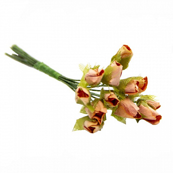 Декоративный букетик "Рукоделие" DKB055B  Розы (персиковый)