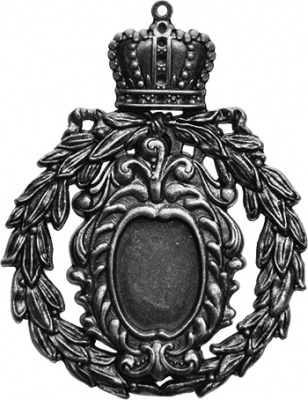 Заготовки для украшений «Crowned Mediallion» (Серебро)