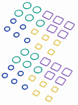 Маркер для вязания металлический "Linea" KnitPro, 40 шт. в упаковке 45514