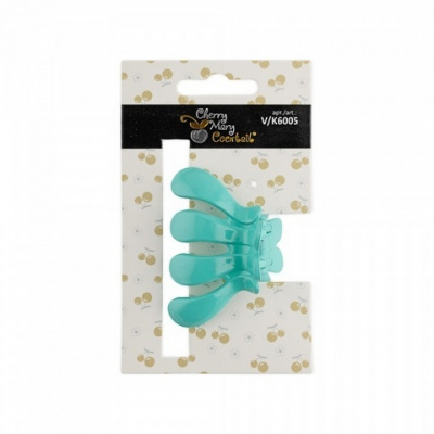 Заколка для волос CHERRY MARY "Cocktail" V/K6005  1шт. №03 бирюзовый
