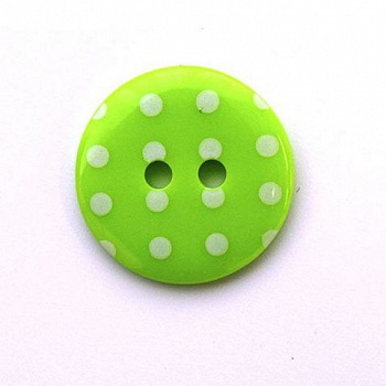 Пуговицы в тубе, Q7D26-FSS  Горошек 36L (441 салатовый) 36 шт.