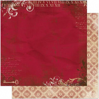 Лист бумаги Bo Bunny 12TM646 «Timepiece Moments» 30х30см