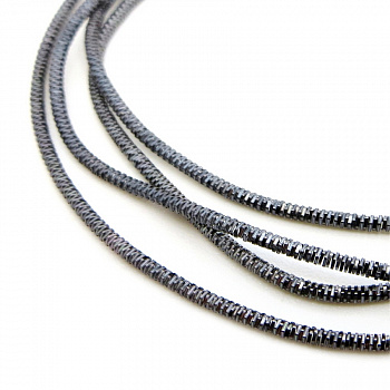 Канитель (трунцал) мягкая, фигурная KAN/MN1-23  глянец, серый