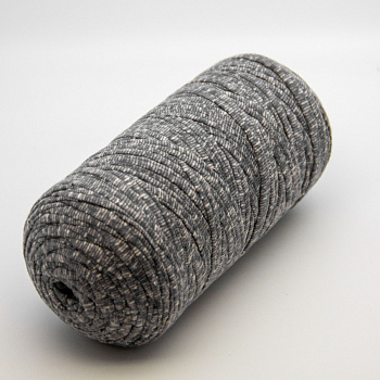 Трикотажная пряжа "diva" Spaghetti 500гр. (серая пёстрая)