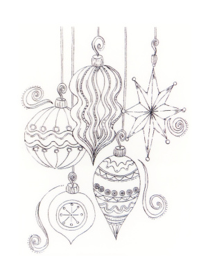 Резиновый штамп «Christmas Ornaments», 8,2x10,8см