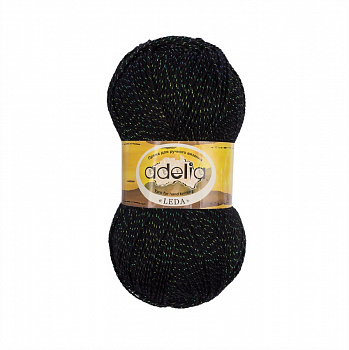 ЛЕДА, пряжа для ручного вязания,  5 х100 г  340 м ± 8 м (215, черный)