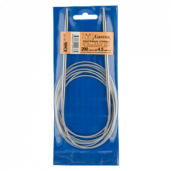 Спицы круговые «Gamma» MKX металл d 4.5 мм 200 см с металлической леской 