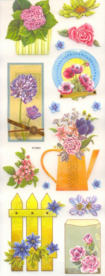 Самоклеющиеся аппликации (натирки) Mr.Painter RO-01 Цветочная фантазия