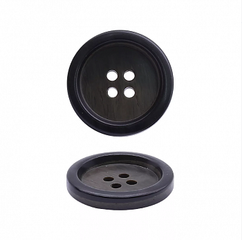 Пуговица Hemline "Basic" d=23 мм коричневый 4 шт/уп