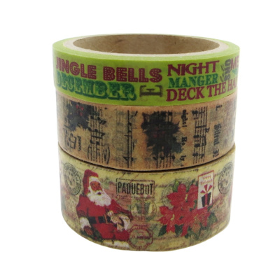 Клейкая лента декоративная «Рукоделие» 7778 Рождество, 15 м