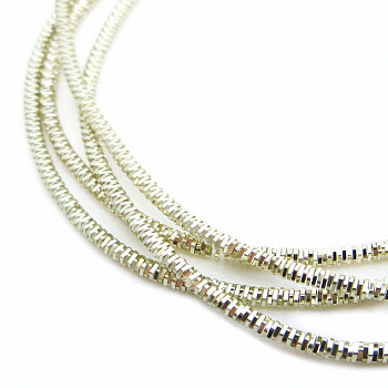 Канитель (трунцал) мягкая, фигурная KAN/MN1-07  глянец, серебро