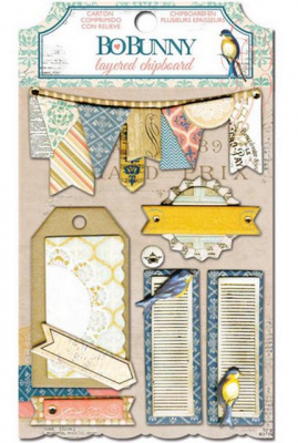 Набор клеевых 3D чипбордов BoBunny 14806012 «The Avenues» 7шт.