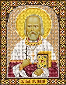 Набор для вышивания «Nova Sloboda» С9219, Св.Свящ.Мч.Леонид, 18x23 см