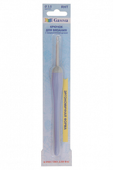 Крючок с тефлоновым покрытием "Gamma" RHT d - 3.5 мм 14.5см  прорезиненной ручкой