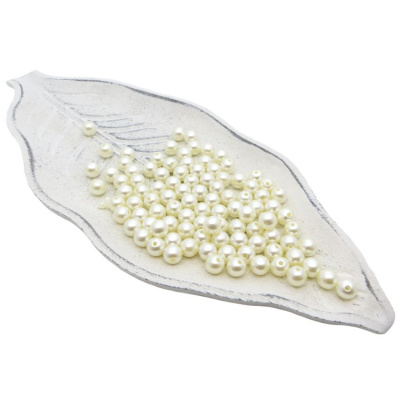 Бусины пластиковые "РУКОДЕЛИЕ", диаметр 8мм, цвет №42 молочный, 25гр/пакет, PP1005C42