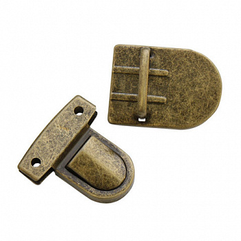 Замок портфельный 7714223 размер 36*50 мм антик упак/5 шт.