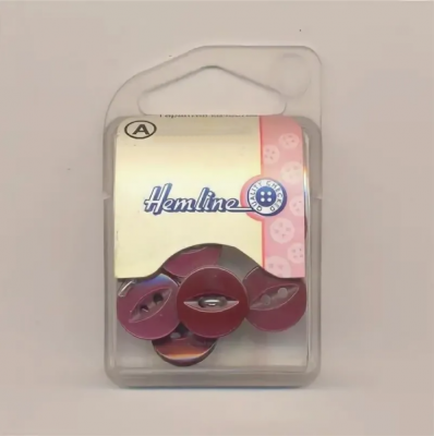 Пуговица Hemline "Basic"d = 17 мм темно-красный (5шт/уп)