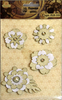 Тканевые цветы 3D "Рукоделие" FLD-102