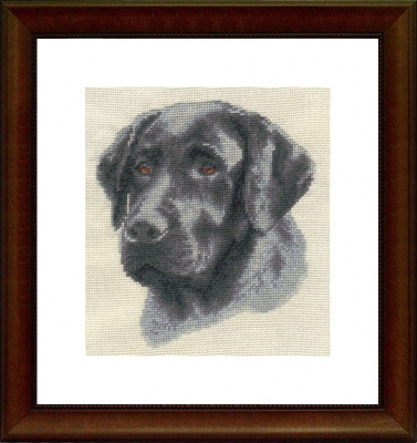 Набор для вышивания «Panna» Ж-1475 Чёрный лабрадор,17,5*23,5 см