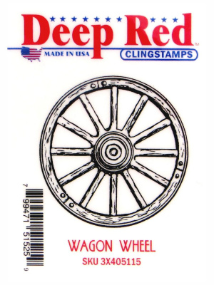 Резиновый штамп «Wagon Wheel», 5x5см